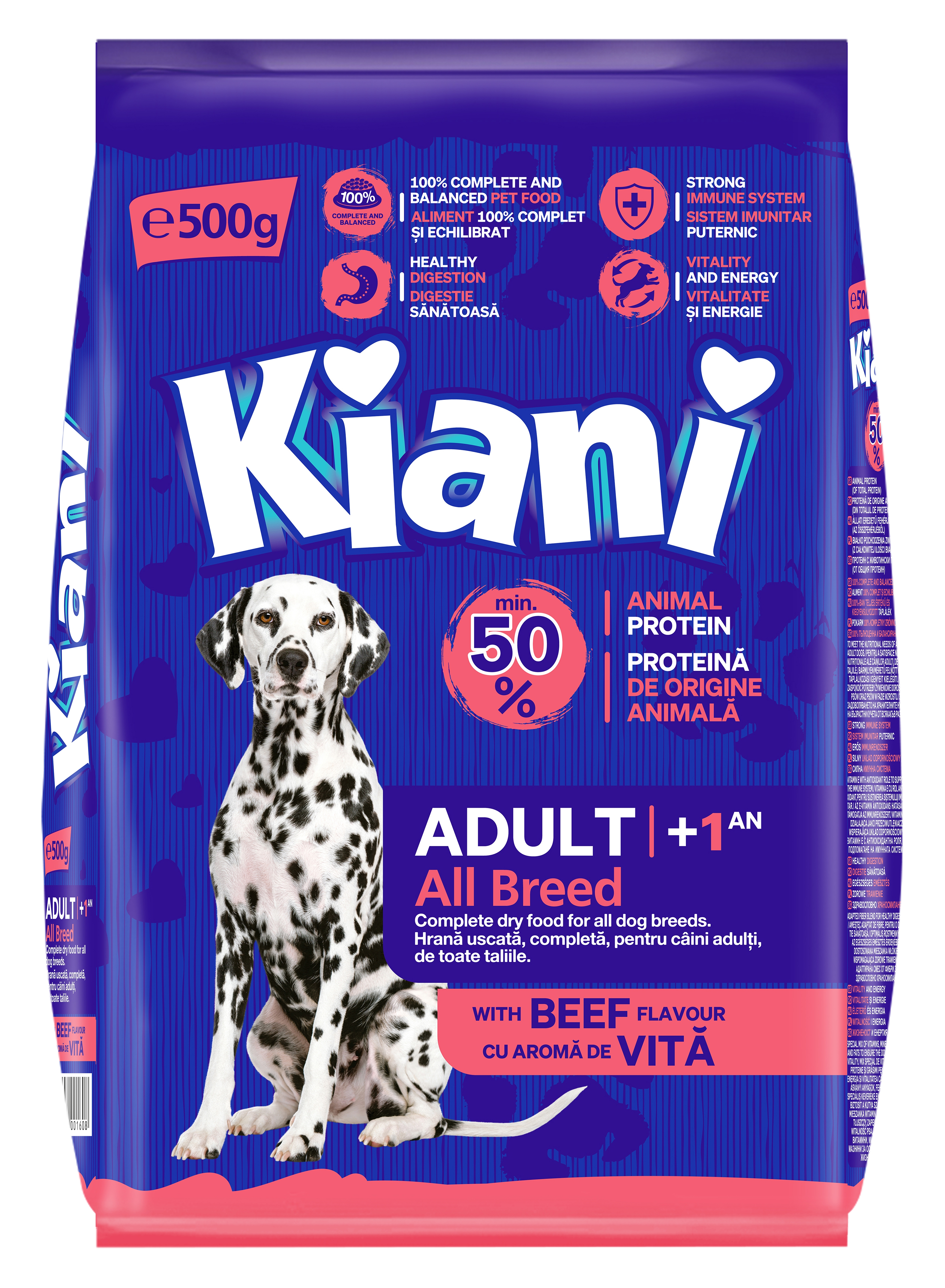 KIANI Adult All Breed cu AROMĂ de VITĂ (+1an)